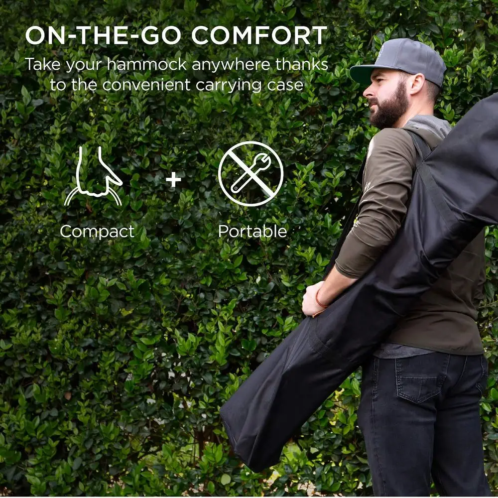2-Person Double Hammock, Outdoor Woven Cotton Rope Hammocks or Backyard, Patio w/Spreader Bars, Carrying Case, 450lb Weight acit