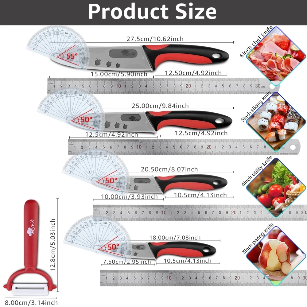 Ceramic Knife Set 6 inch Chef Paring Slicing Utility Zirconia Black Blade Vegetable Fruit Chef Kitchen Chef Knives