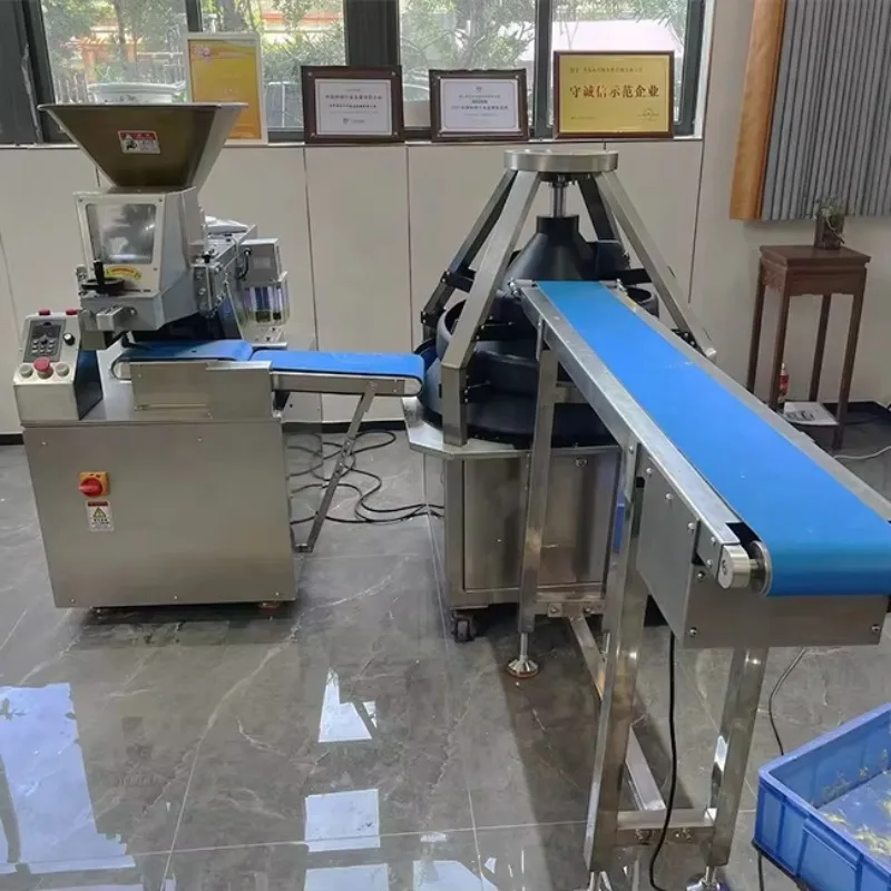 Automatic Bakery Dough Ball Divider Rounder Wholesale Dough Dividing and Rounding Machine Pizza Bread Rolling Machine Custom