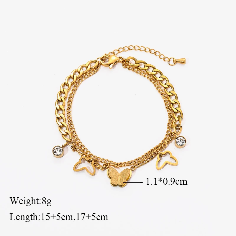 EILIECK Edelstahl Reversibles Herz-Charm-Armband für Damen, Trendiges 18K Vergoldetes Wasserdichtes Armband, Schmuckgeschenk – Detail 8