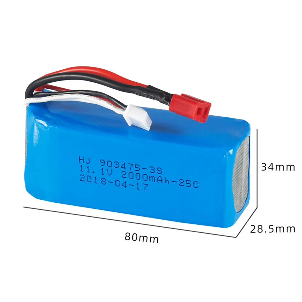 Batteria Lipo 3s 11.1 V 2000mAh batteria ai polimeri di litio per FT012 telecomando Speed Boat pezzi di ricambio 11.1 v accessori per barche spina a