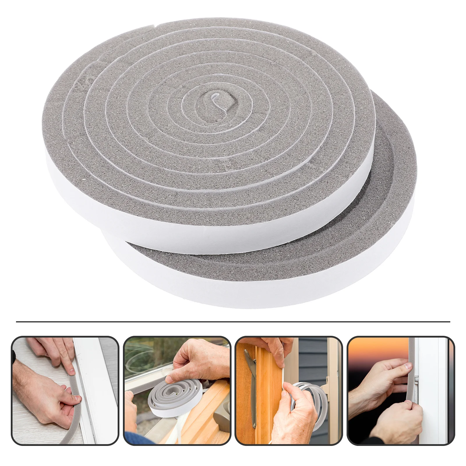 2 لفات إطار الباب ختم الشريط قسط الإسفنج المواد يندبروف مقاوم للماء الغبار ذاتية اللصق نافذة شريط عزل ل #5