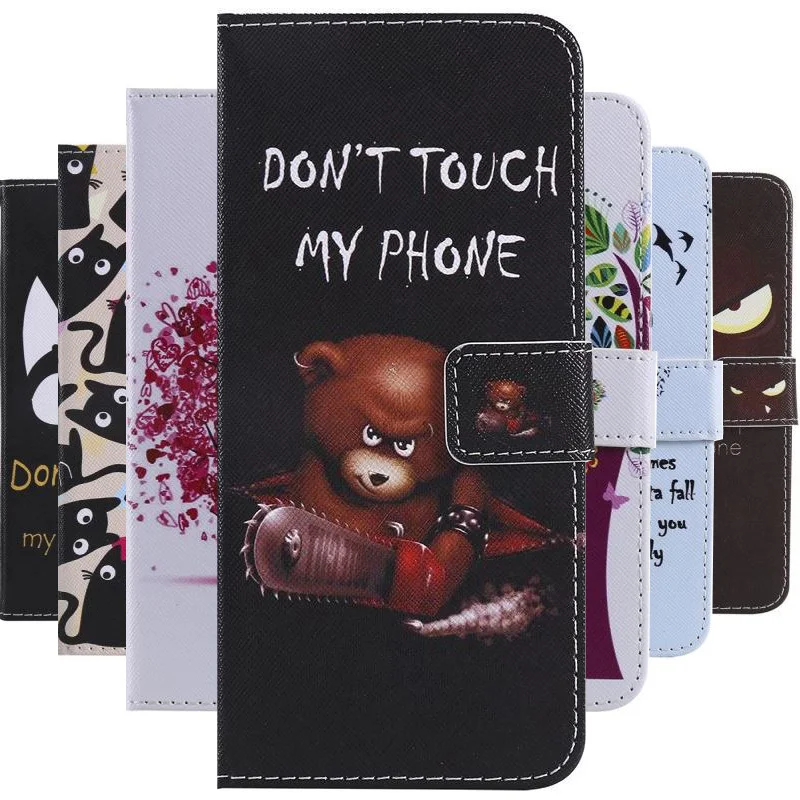 Luxury Case For Huawei Mate 20 X 20X 10 P20 Lite P30 Pro P Smart Plus 2018 Lady Men Girl Wallet Card Slot Stand Cover D06F