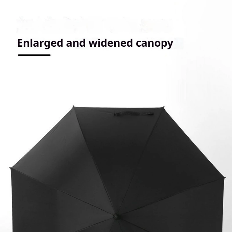 Double Oversized Silver Plated Golf Umbrella Full Fiber Long Handle Straight Pole Classic Stylish Weatherproof Umbrella