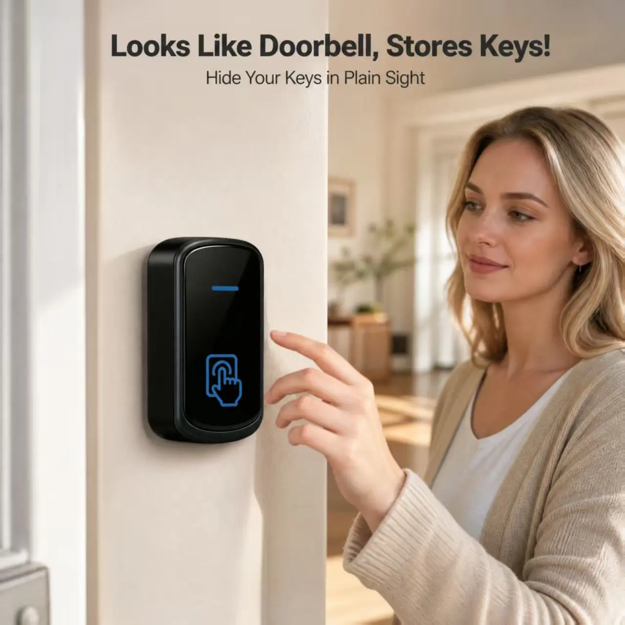 New Doorbell Shape Key Safe Box ⁣⁣⁣⁣Hidden Compartment Concealment Diversion Safe Container Home Office Spare Keys Cash Safe - view 6