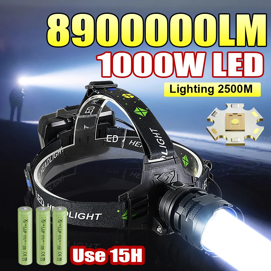 

1000 Вт 8900000LM Самый мощный фар телескопический масш