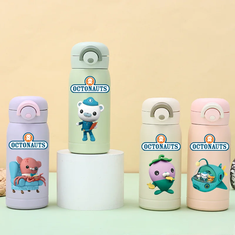 The Octonauts Stainless Steel 350ml Insulated Cup Snap Bounce Cup Outdoor Sports Portable Childrens Drinking Bottle Gifts