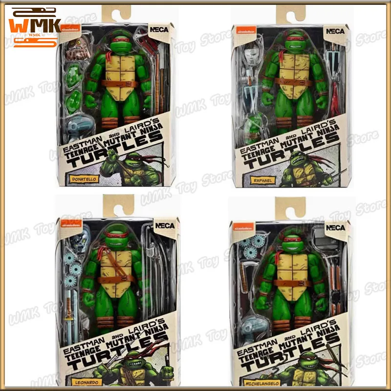 Neca Donatello Leonardo Raphael Michelangelo figurka cztery Bros wersja komiksowa figurka Model kolekcjonerski Xmax prezenty niestandardowe