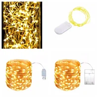 1M 2M 3M 5M Copper Wire LED String lights Holiday lighting Fairy Garland For Christmas Tree Wedding Party Decoration 5
