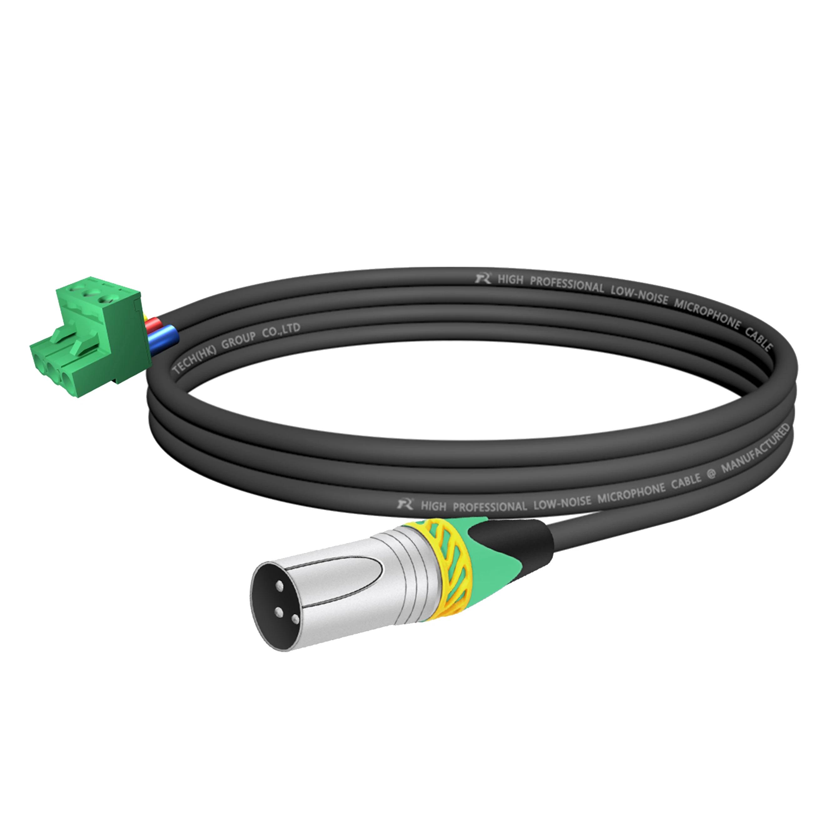 5,08mm Phoenix-Schraubklemme zu geradem XLR M/F Kabel, 3-poliger PCB-Montage Phoenix-Stecker zu XLR Audiokabel, Lautsprecher-, Bühnen-Soundverkabelung – Detail 4