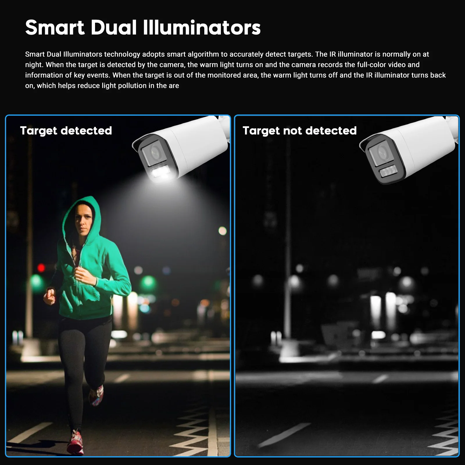 Vikylin 4MP Caméra de Sécurité document Nuit pour Hikvision DS-2CD1643G2-LIZ(S)U OEM POE Smart Hybrid Light SD Human Vehicle poignées protected