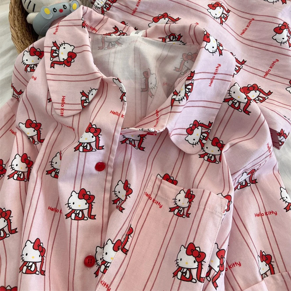 Set Piyama Hello Kitty Pink 20 - Summer Clothing Girl ulasan dan harga