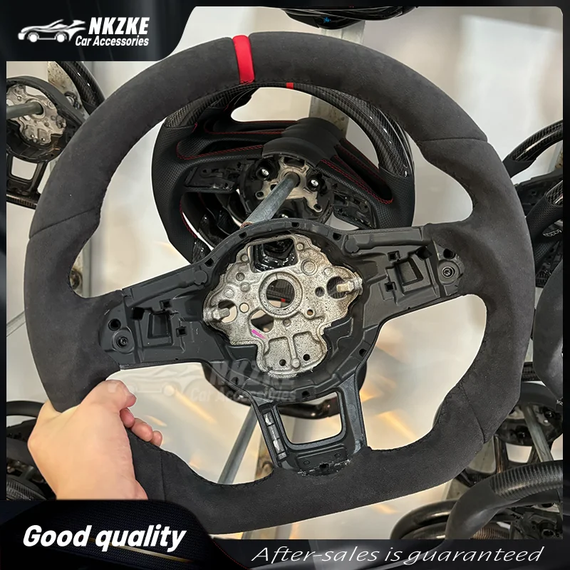 Steering Wheel Suitable For Volkswagen Golf 7, 7.5, R, GTI, Mk7, Made Of Alcantara, Automotive Accessory