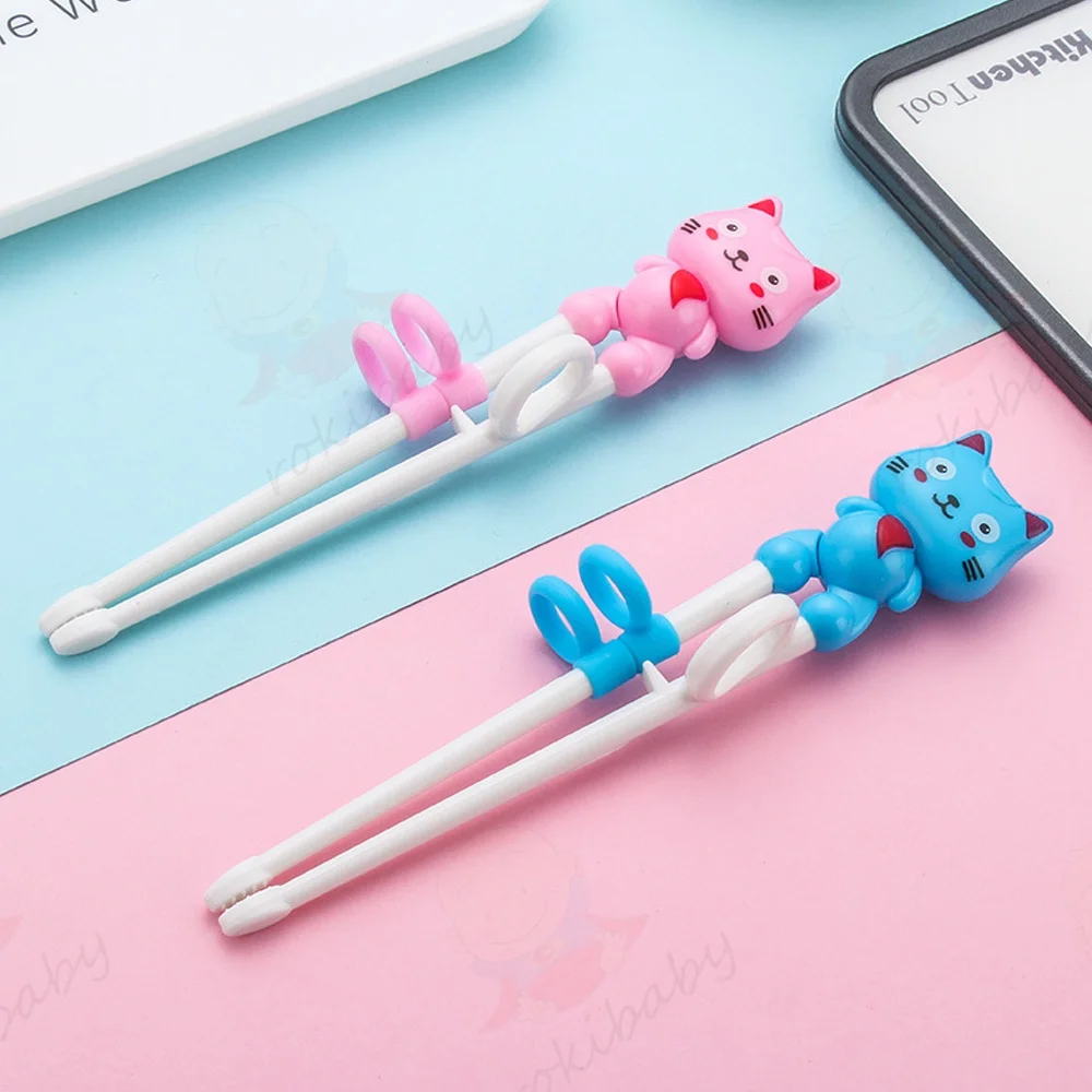 1 Pair Cartoon Cat/lollipop Baby Kids Beginner Easy Use Fun Learning Training Helper Chopsticks for Child Gifts Cute Chopsticks