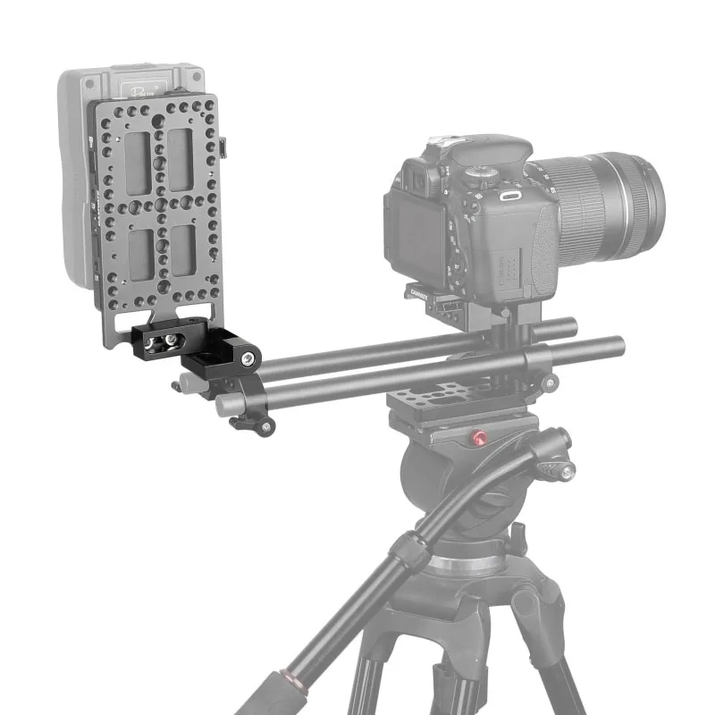 كامفيت 180 °   مرفق ملحقات قفص الكاميرا قابل للتعديل مع نقاط تركيب 1/4 بوصة لتمديد ملحقات قفص الكاميرا