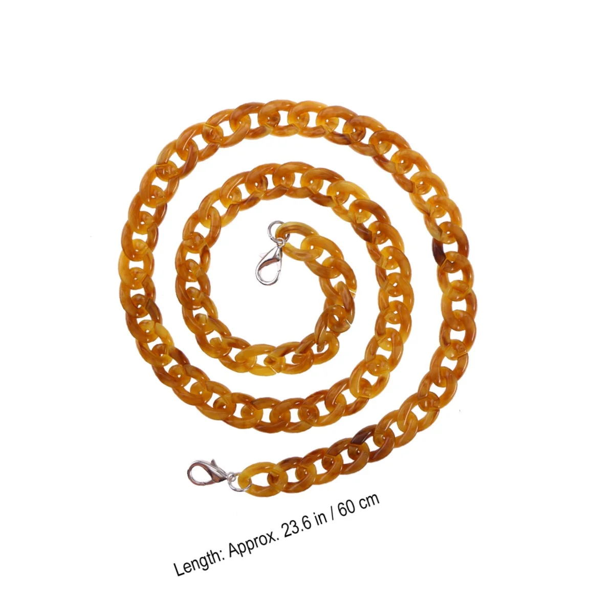 60cm 樹脂チェーンバッグストラップ交換用 女性用ショルダーバッグ トラベルパーティー ビジネスアクセサリー アンバーバッグストラップ