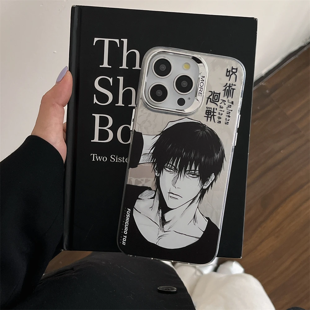 Japanese anime tyrant Fushiguro Toji silvering Case protection for iPhone 16 15 14 13 12 11 14 Pro Max luxury hard cover