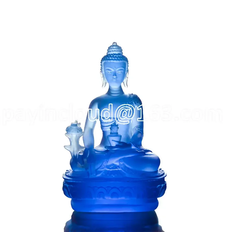 

Boutique Imitation Glaze Bhaisajyaguru Buddha Statue Home Interior Buddhist Hall Worship Pharmacist