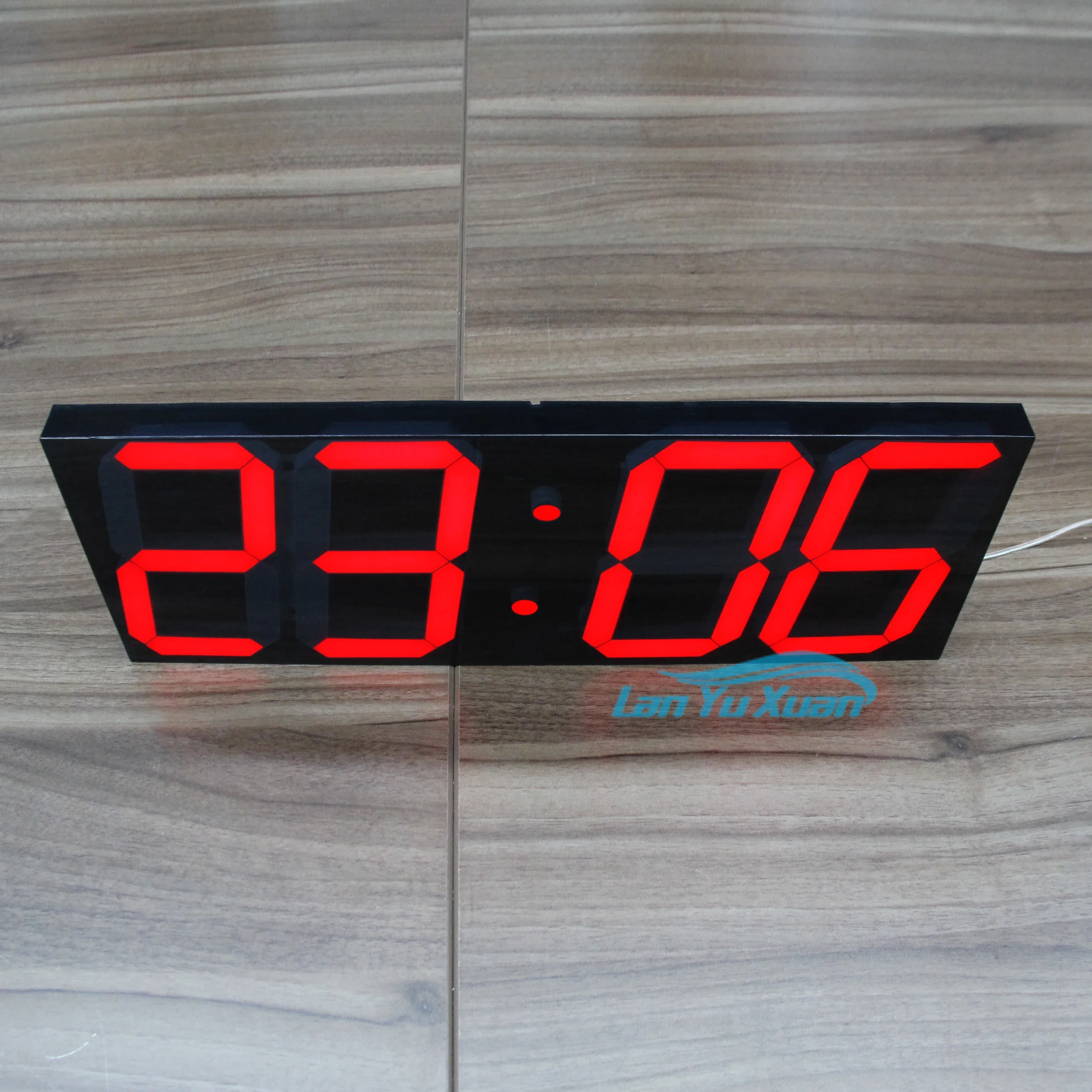2026 2025  CP99 Large 6 Inch RGB LED Digital Wall Clock for Office & Hotel High Precision GPS Clock with Colorful Display