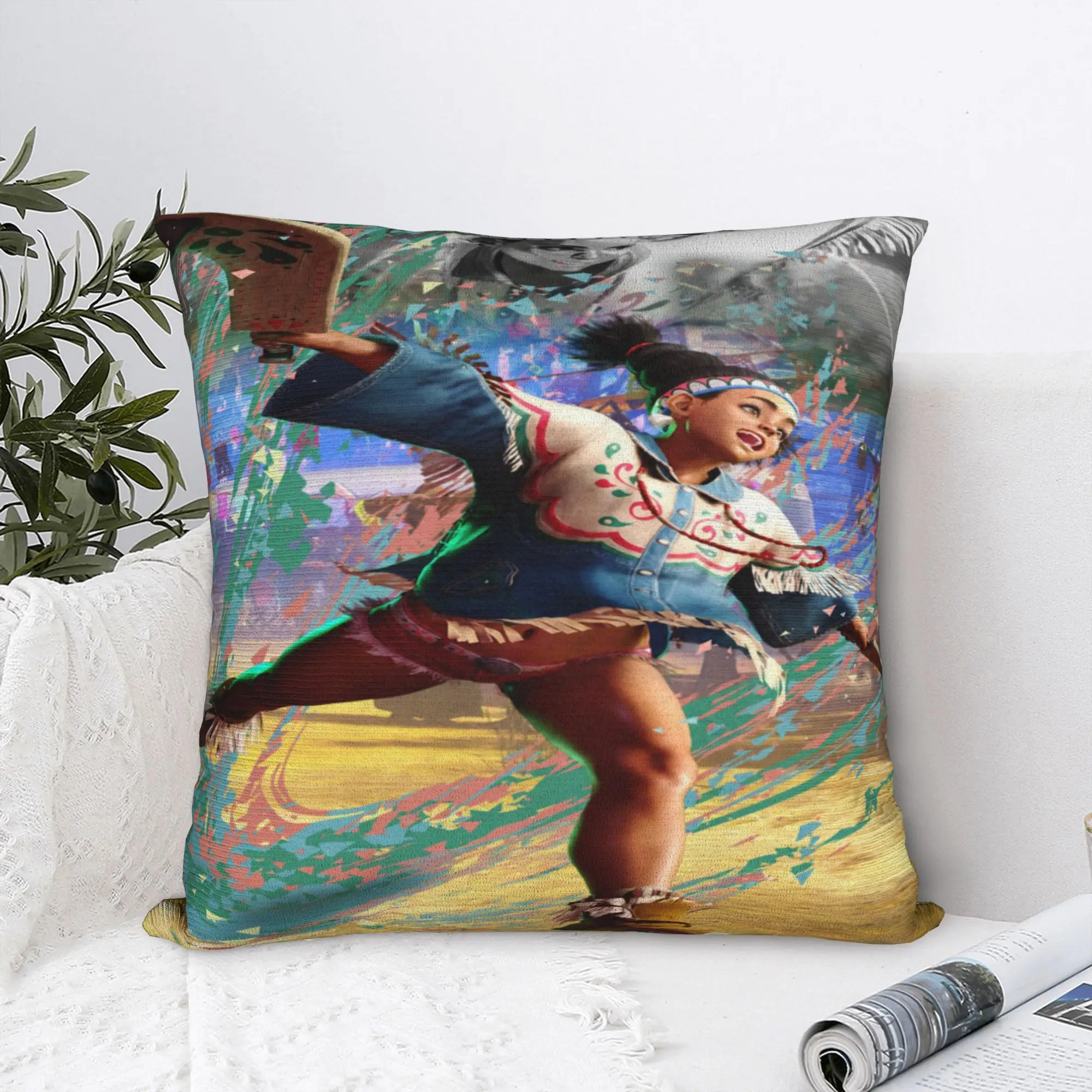 Streets Fighters Printing Pillowcase Cushion Cover  Pillow Covers Y2K Car Decor Zipper Multi-Size