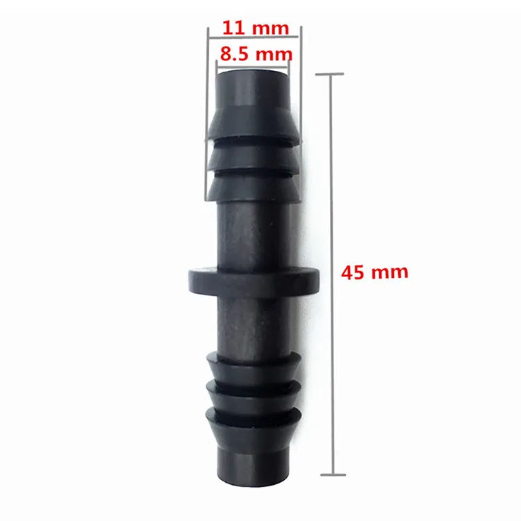 1000 Pcs 3/8 Double Barb Water Straight Connector for Garden Drip Irrigation Hose Fittings