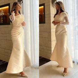 Exquisite High Quality	Bateall Mermaid Anke Length Prom Dresses Formal Ocassion Gown Satin luxury evening dresses for women 2023