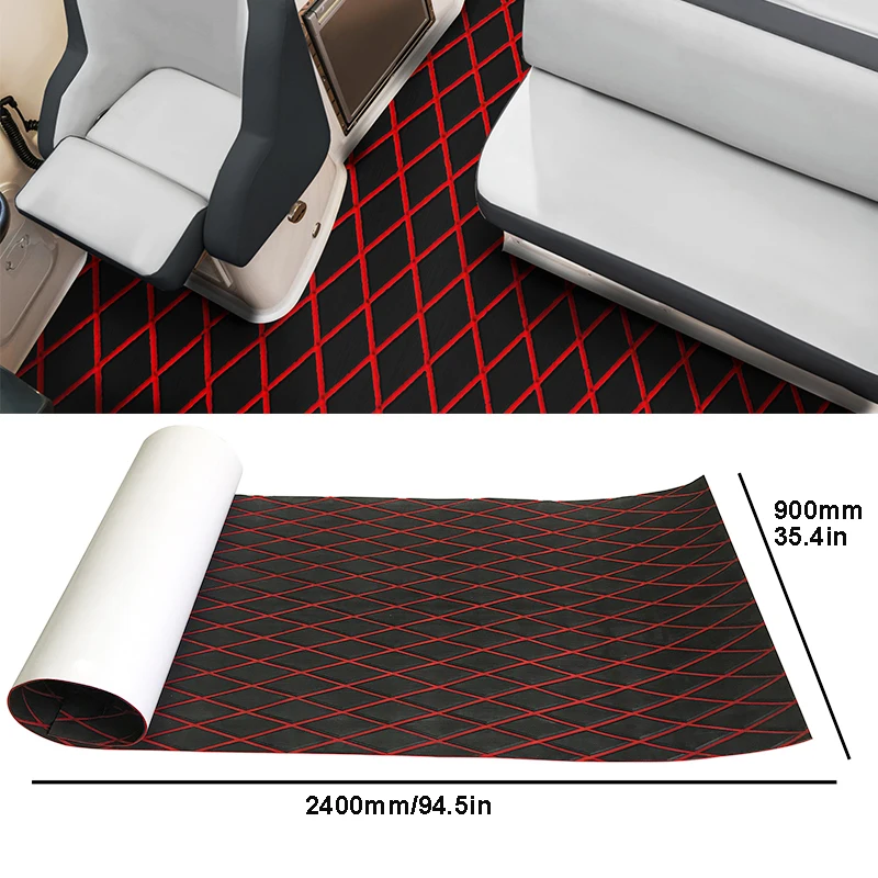 Eva Foam Boat Decking Sheet Faux Teak Self Aluminum Atv Motorboats Pad Rhombus Pattern Teak Deck 6Mm Powerful Adhesive Backing