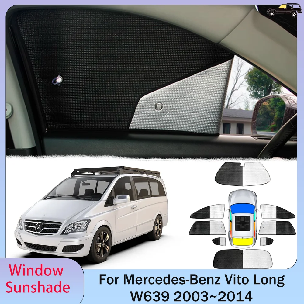 

For Mercedes-Benz Vito Viano Long W639 2003~2014 2013 Car Sunshade Side Window Windshield Sun Shade Protector Parasol Accessorie