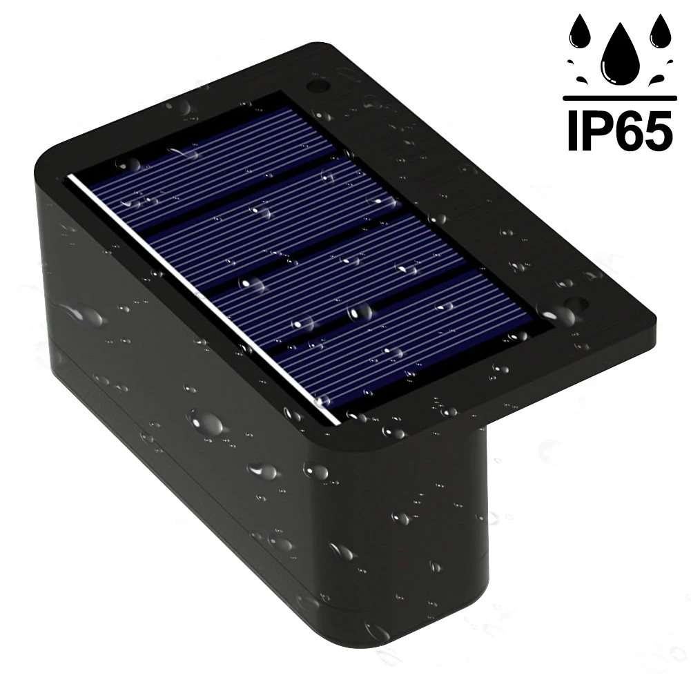 

4Pcs LED Solar Step Lamp Waterproof Path Stair Outdoor Garden Lights Solar Stair Fence Light for Railing Stairs Step Fence Yard