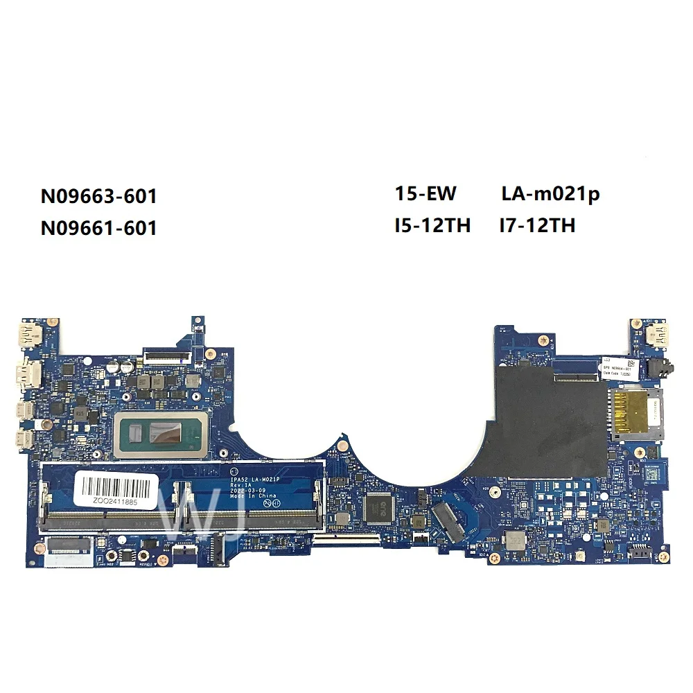 For HP15-EW LA-m021p I5-12TH I7-12TH N09661-601 N09663-601 Motherboard with100% Tested