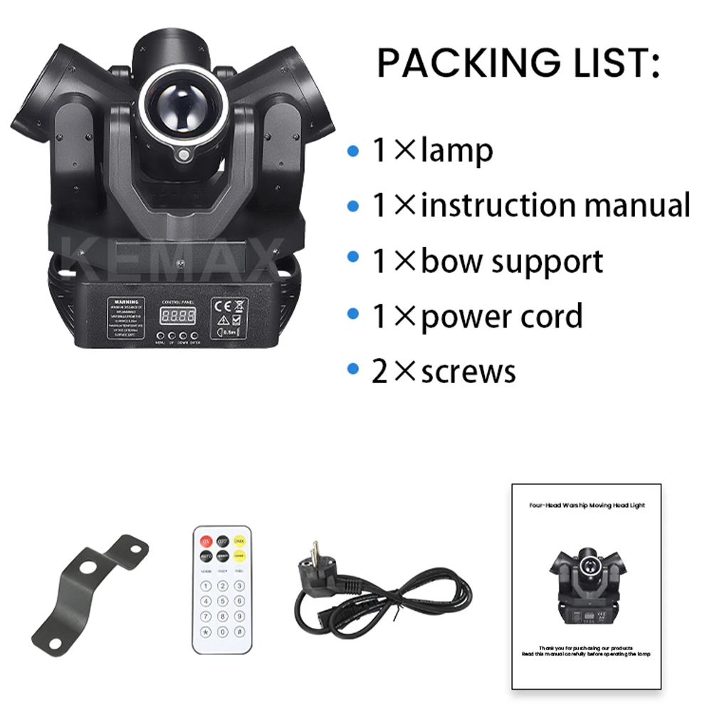 150W Moving Head LED Disco Lights RGBW Lyre Remote Control DJ Party Light DMX Beam Mobile Head Stage Lighting For Nightclub Home