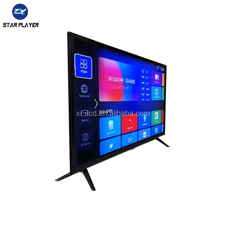 Guangzhou Factory 2K 4K LCD Television flat screen 19 24 27 32 inch UHD smart Android 32 inch Remote Control TV OEM ODM