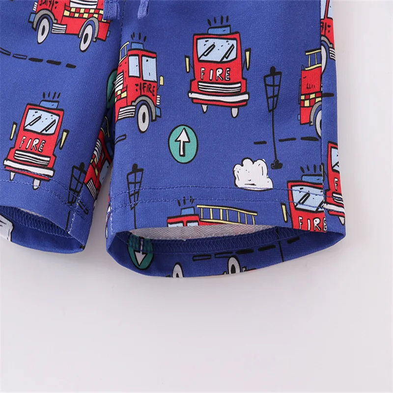 Cars 2-7T Summer Boys Shorts All Print Drawstring Pockets Baby Girls Short Pants Animals  Children's Kids Trousers