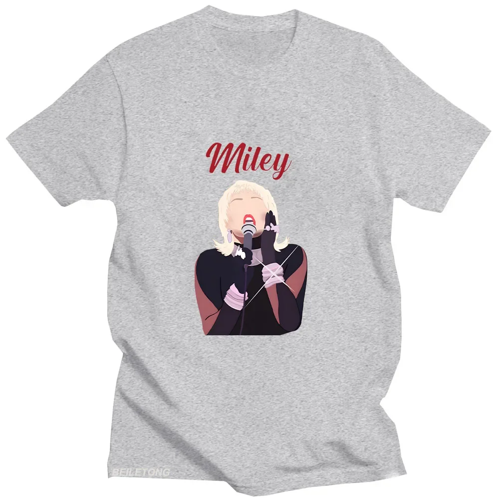 Miley Cyrus T-shirt Funko Pop Fashion Comic Tee-shirt for Summer High Quality 100%Cotton Tshirt Ropa De Mujer Casual Tees Top