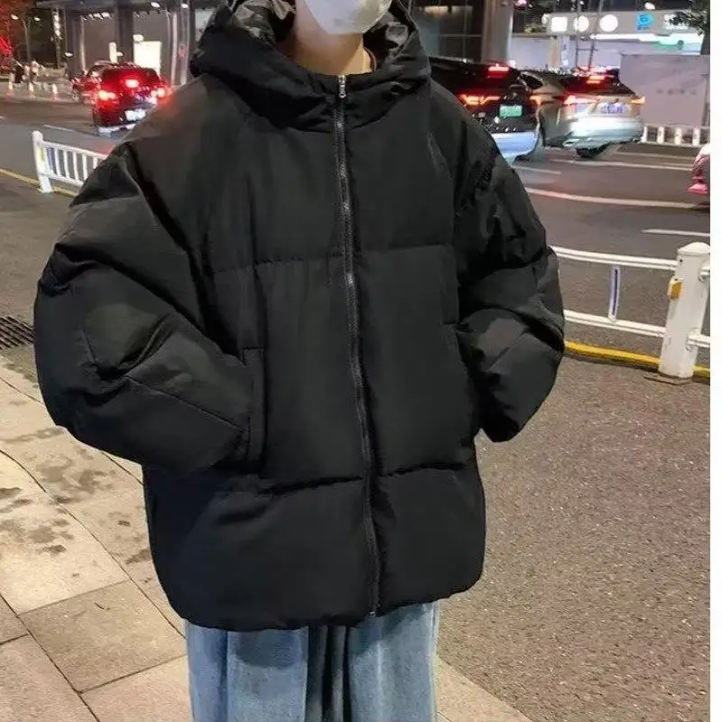 

Утепленная флисовая хлопковая куртка для мальчиков, зимнее теплое пальто с капюшоном, модная молодежная повседневная одежда в корейском стиле, школьная форма