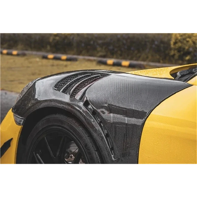 

Lightweight TAKD Style Dry Carbon Fiber Fenders Anti Scratch Exterior Mod Parts Fit 718 Boxster Cayman