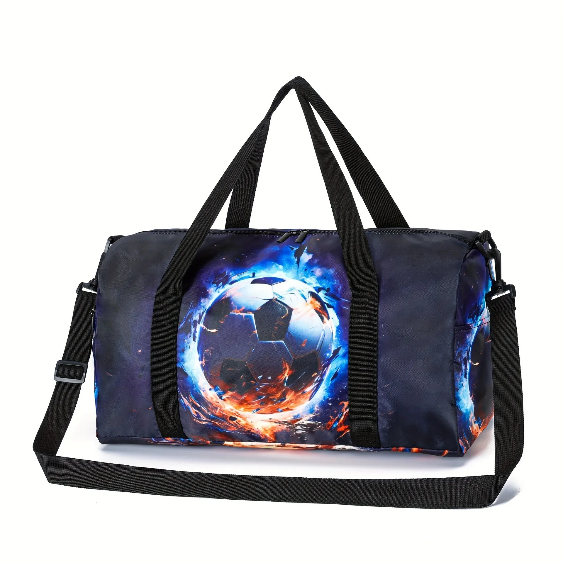 高級人気サッカー 3D プリント大容量トラベルバッグバレル形 - Luxury Yoga Bags のレビューと価格