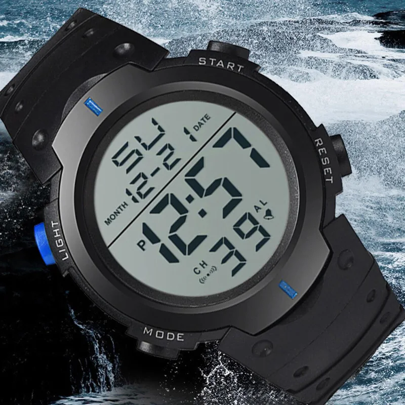 Luxury Electronic Watch for Men Outdoor Waterproof Man Sports Watch Multi-Functional Stopwatch Kids LED Digital Wristwatch Clock