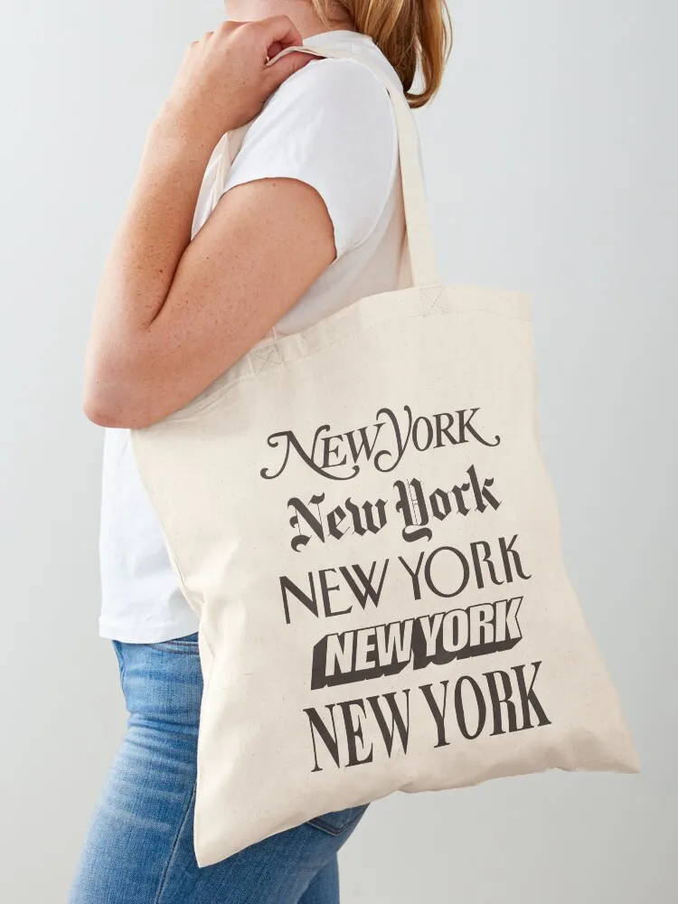 Bolso de mano de lona para mujer, bolsa bonita de Nueva York, 2025