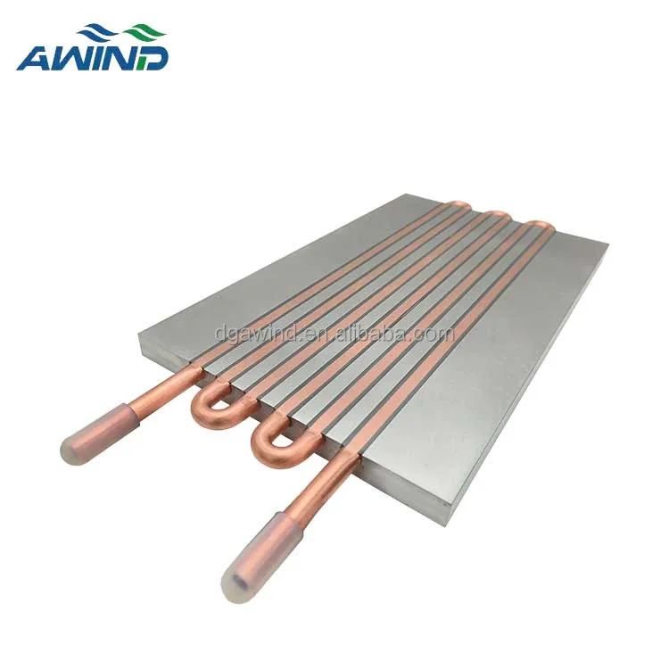 Watercooled radiator cooper tube water cold plate supplier heat transfer aluminum liquid cooling cooled heat sink manufacturer