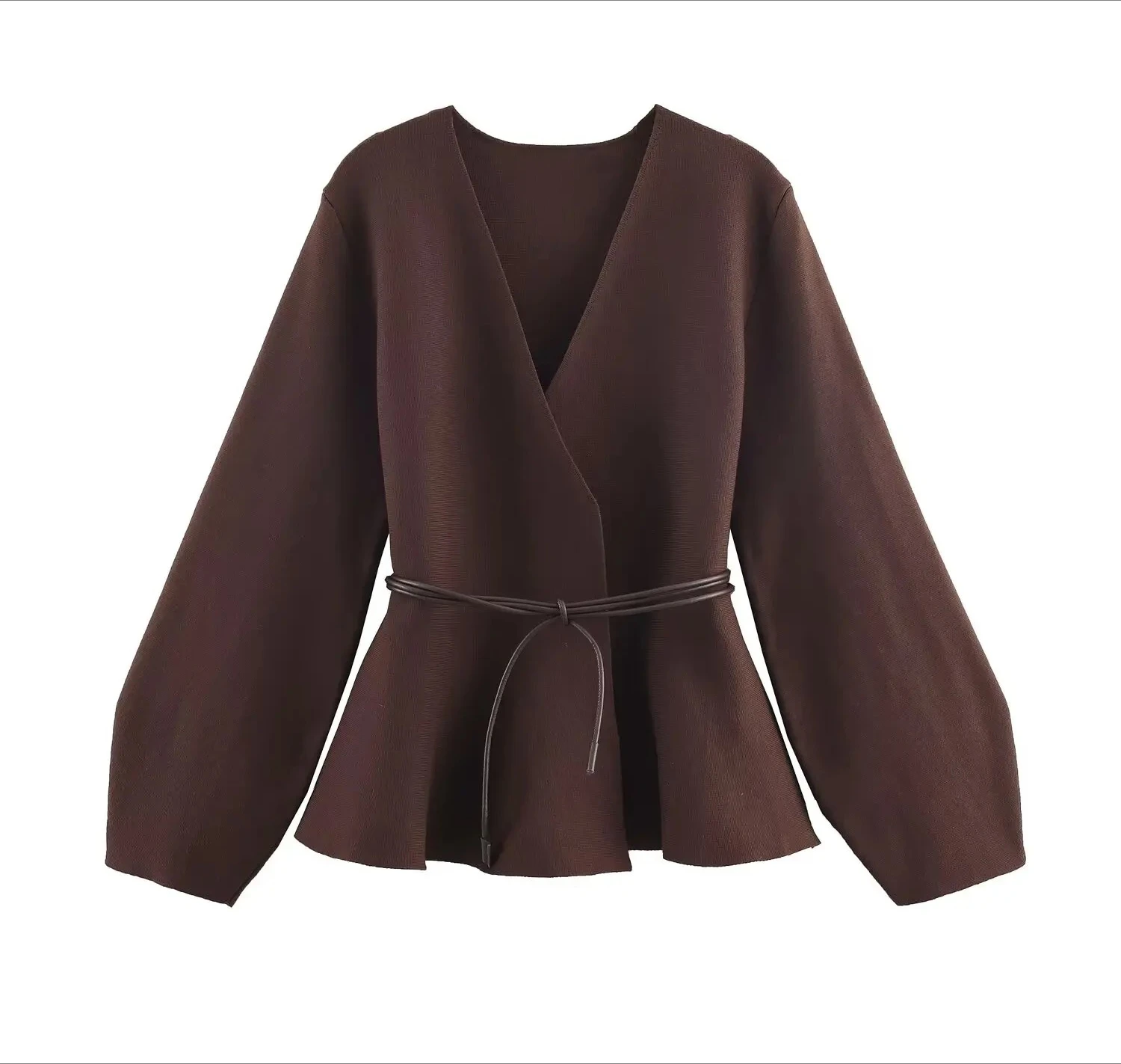 

WOMAN Fashion European and American Style Autumn New Style Tie with Bow Long Sleeve All-match Knitted Cardigan