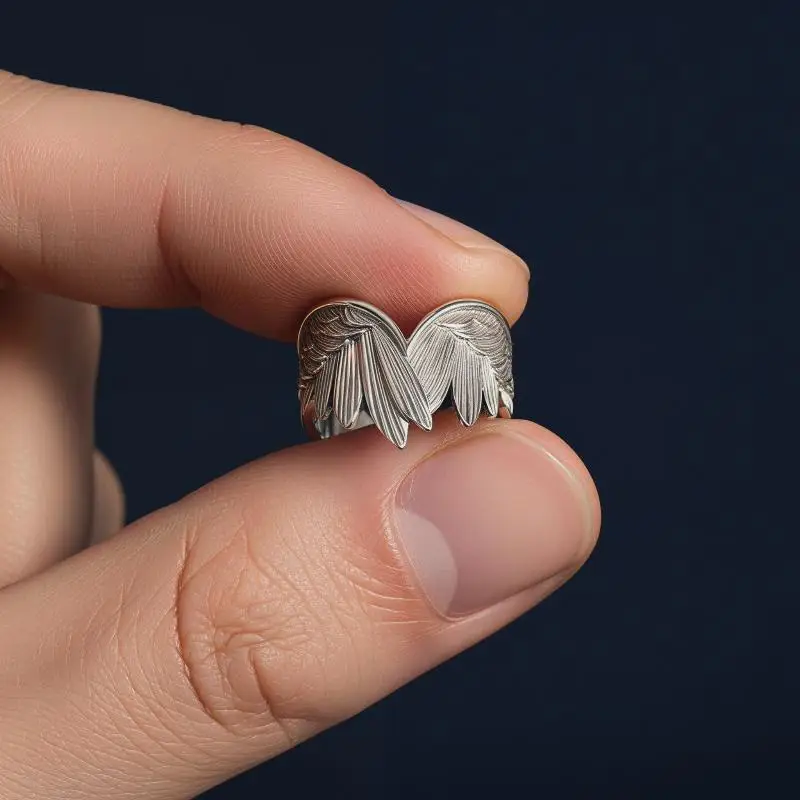 Adjustable Women’s Silver Angel Wings Ring Punk Gothic Style for Contemporary Fashion Trends