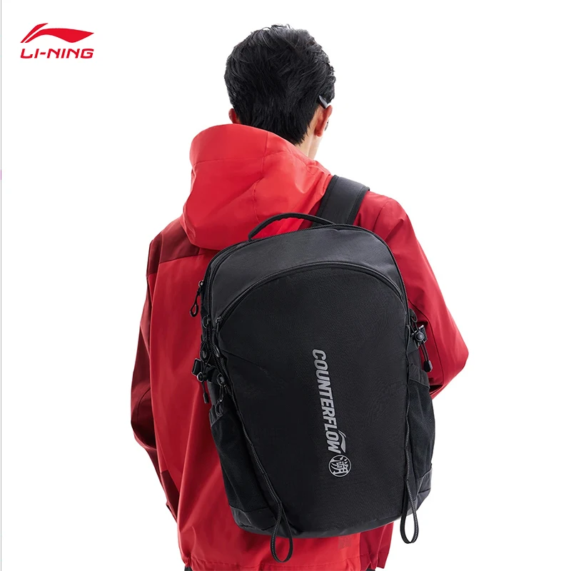 LI-NING COUNTERFLOW Outdoor Series Unisex reflective LN WATER PROOF backpack bag 32*15*47CM ABSW135