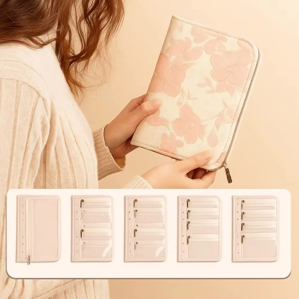 

Butterfly/Pattern Jewelry Storage Book with Zipper Multi-layer Jewelry Storage Bag Clear Pockets Anti-oxidation Grid Storage