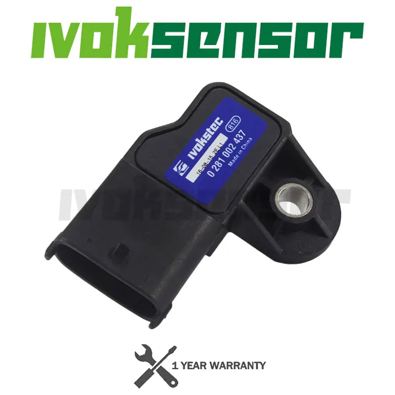 0281002437 Boost MAP Sensor For Alfa Romeo 147 156 159 166 Brera GT Giulietta Mito Spider Volvo S60 V70 With Plug Connector 3