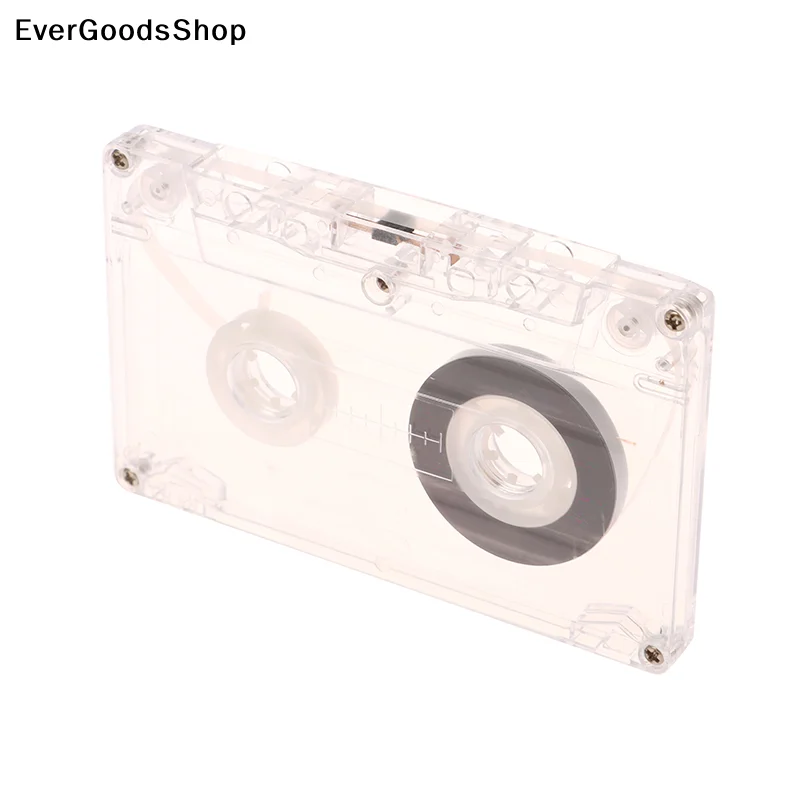 Empty 30 Minutes Standard Cassette Color Blank Tape Player With Magnetic Audio Tape Clear Storage Box For Speech Music Recording