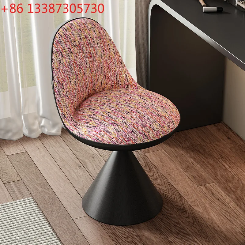 

Italian light luxury makeup stool rotatable household girls bedroom dresser chair