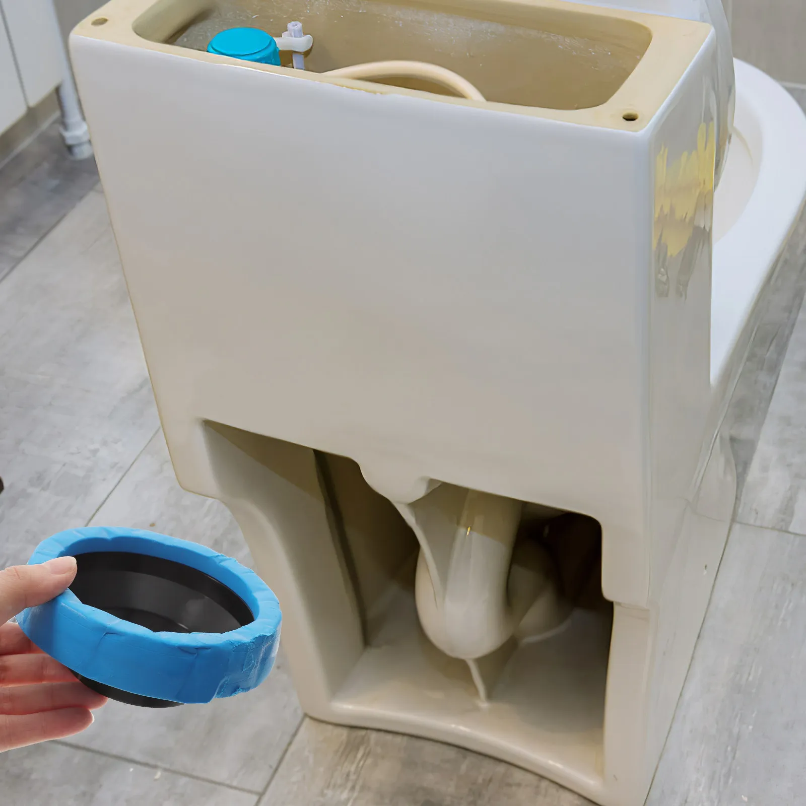 

2Pcs Toilet Bowl Wax Ring Replacement Kit Watertight Seal Ring for Waste Line Flange Gasket Toilet Accessory Universal Fit