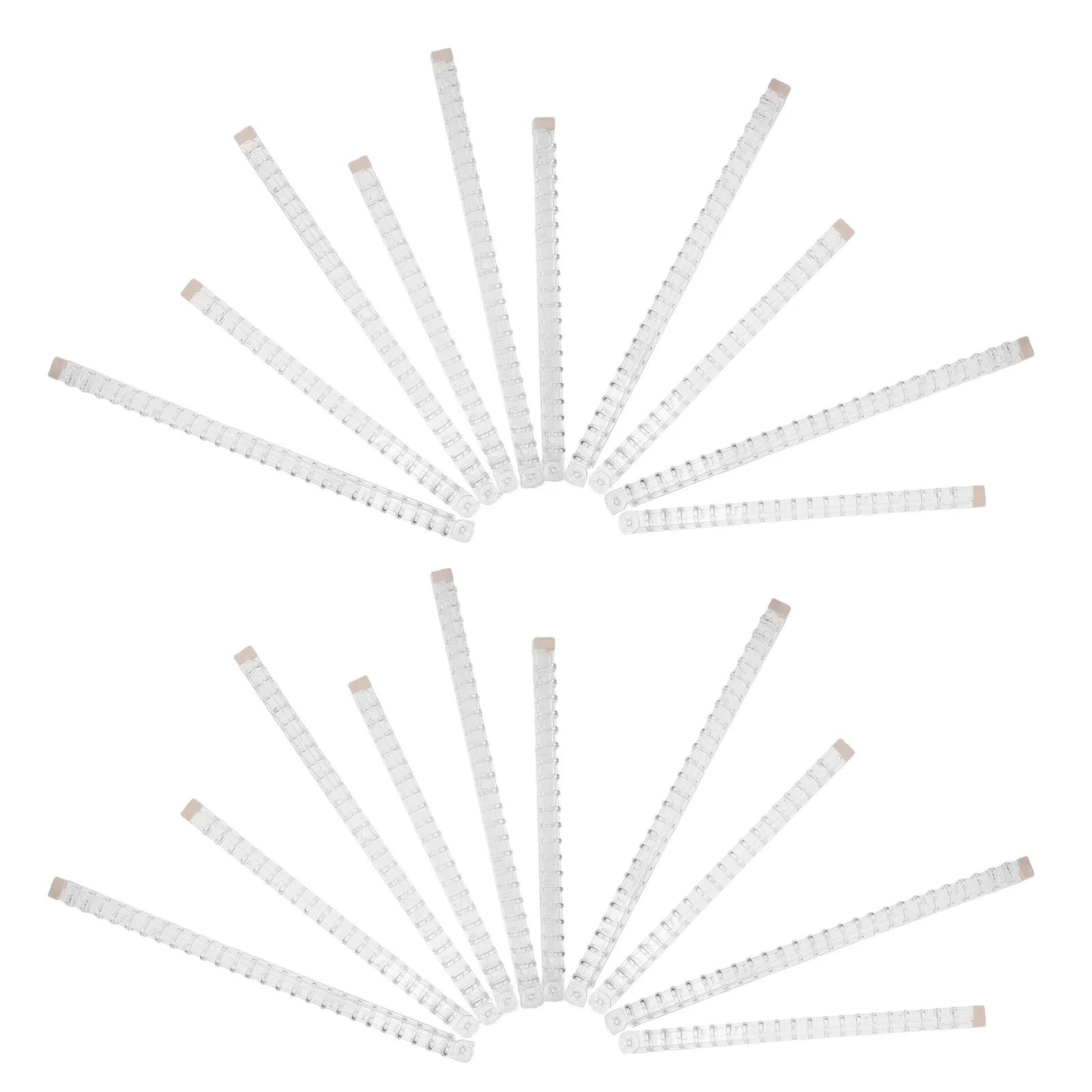 10Pcs Plastic Loose Leaf Binder For Notebook Binding Study Planner Transparent Loose-leaf 15MM Diameter