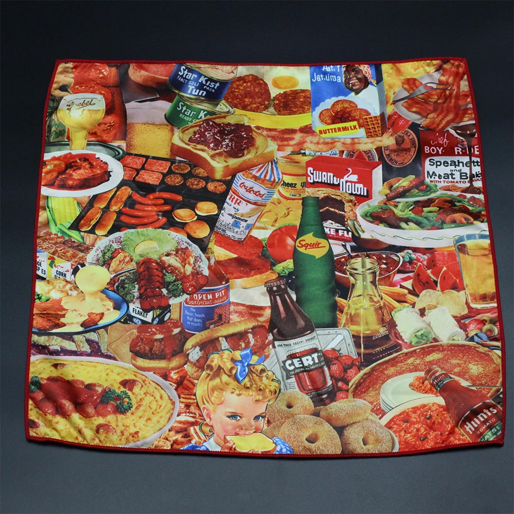 ชุดสูทผู้ชาย Pocket Square Western สหรัฐอเมริกาสไตล์ลําลองพิมพ์ผ้าเช็ดหน้าชุดสูทธุรกิจอย่างเป็นทางการอุปกรณ์เสริม